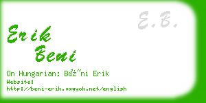 erik beni business card